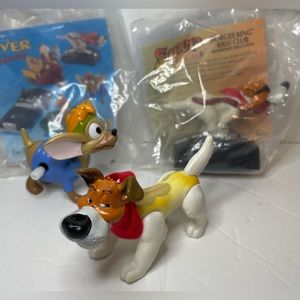 1996-1997 Oliver & Company Burger King & McDonald’s Kids Meal Toys, 3 Toys Total